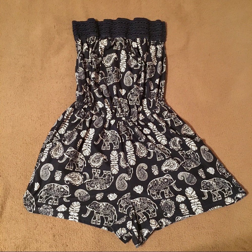 Boho Print Tube Romper✨